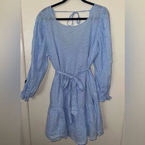 Eloquii Sky Blue Textured Dress